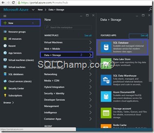 DB Creation-wizard SQLAzure