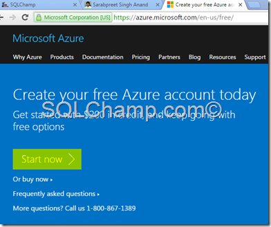 image Get Free Azure subscription SQLChamp