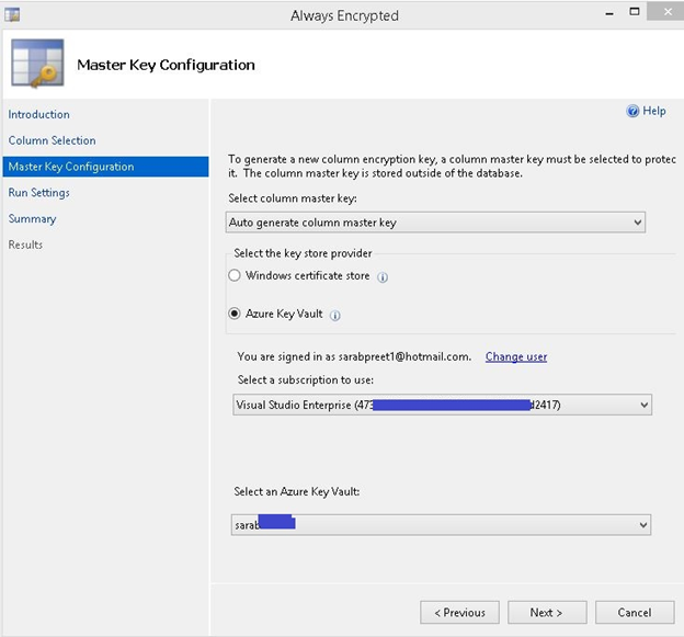 Always Encrypted step 7