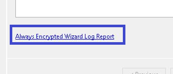 Always Encrypted - log Report link