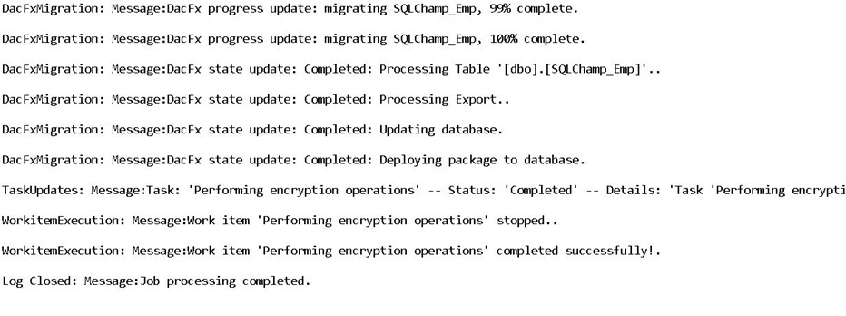 Always Encrypted - log Report