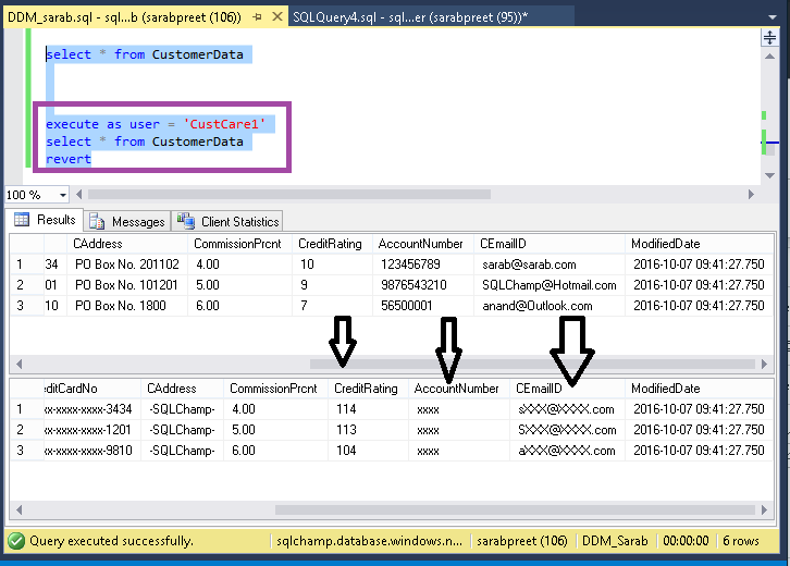 Configure Dynamic Data Masking using Azure SQL Database portal