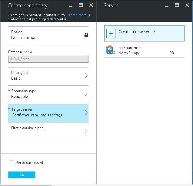 How to configure Active Geo Replication using Azure portal